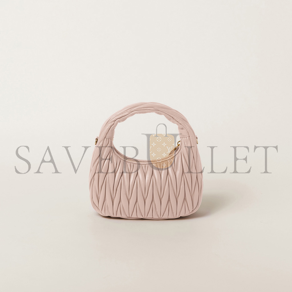 M1v M1v wander matelassÉ nappa leather hobo bag 5bc125 (20*17*6cm)